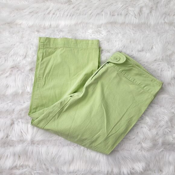 Z UNIVERSE CAPRI PANTS SIZE 9 JUNIOR LIME GREEN WIDE LEG - Picture 3 of 6